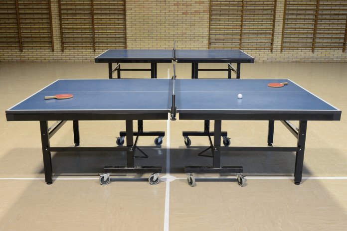 table tennis in the sports hall