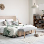 Stylish interior of comfortable bedroom